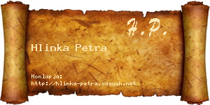 Hlinka Petra névjegykártya