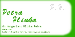 petra hlinka business card